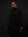 Womens Hoodie Black Side